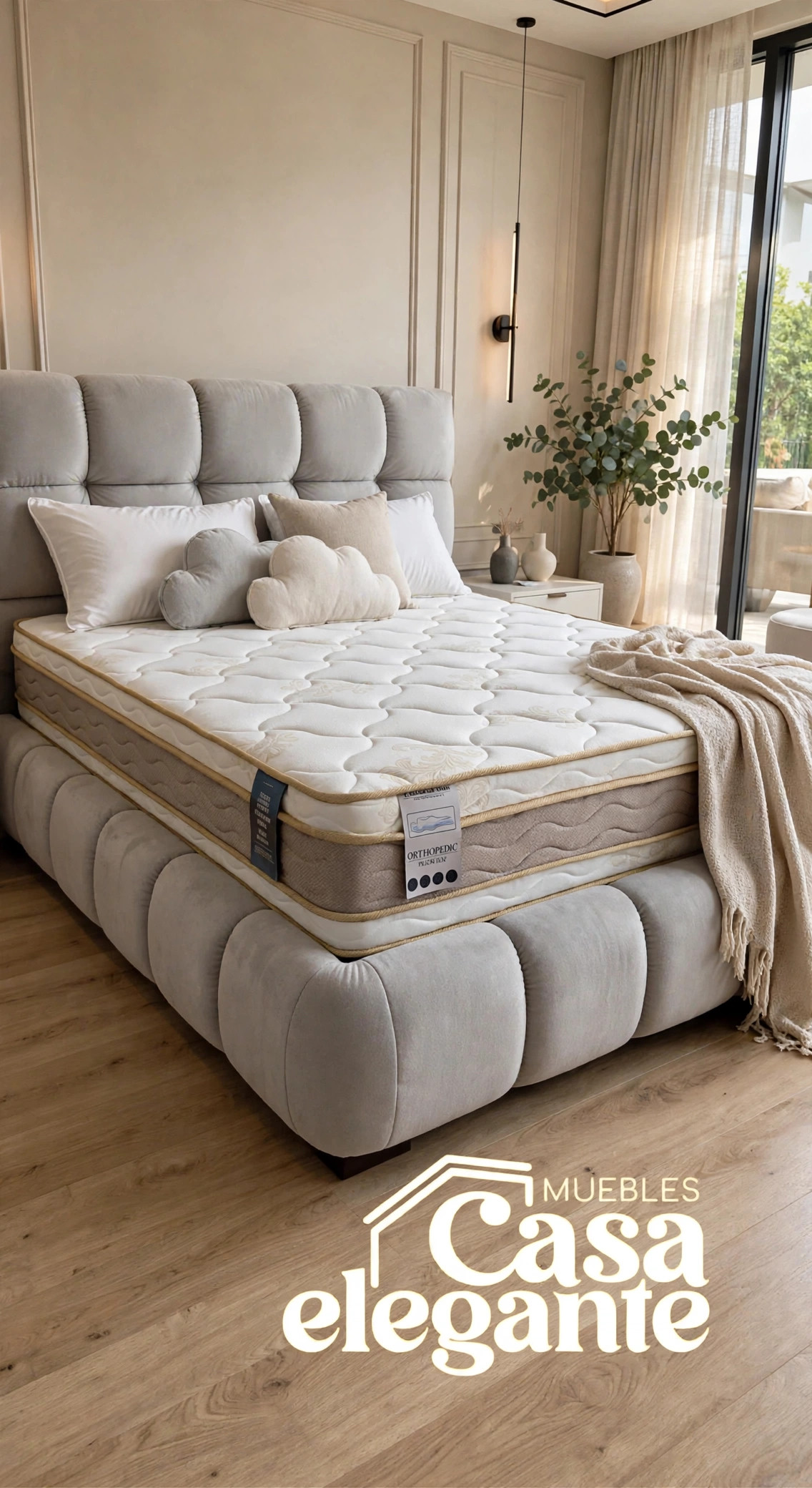 Cama Nube tapizada de Elegant House