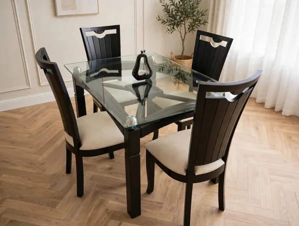 Comedor Negro 4 Puestos de Elegant House